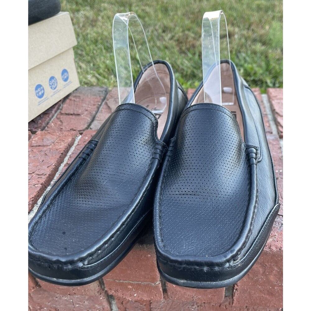 JF J. Ferrar Black Memory Foam Slip-on Loafers Men's Size 9.5 Barton